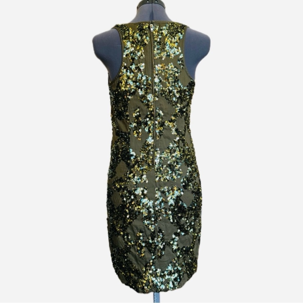 J. Crew Olive Green Sequin Dress - Picture 4 of 9